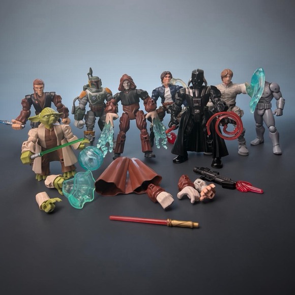 Star Wars Other - Star Wars Hero Mashers Lot of 8 Figures Darth Vader Yoda Boba Fett Luke Parts